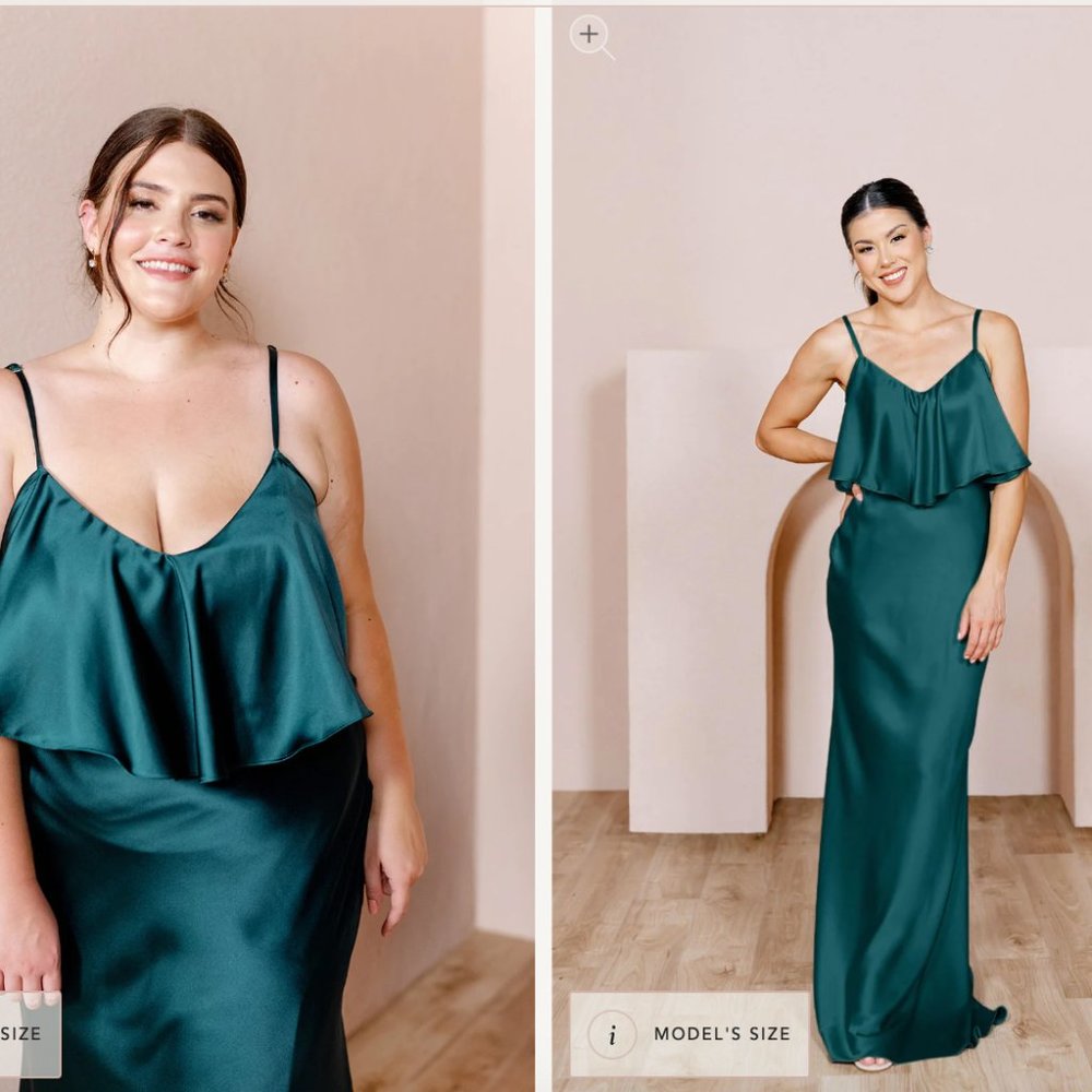Riley Convertible Satin Dress - Revelry - Petite Length